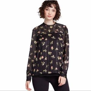 ModCloth Small Accentuated Ease Floral Blouse